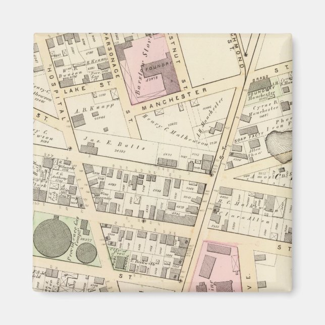 Imán Escuela Cram del Hospital de la Isla Rhode (Frente)