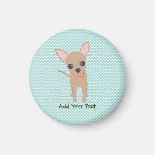 Imán Escuela Cute Chihuahua Personalizada