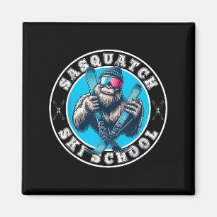 Imán Escuela de Esquí Sasquatch Bigfoot Divertido Esquí