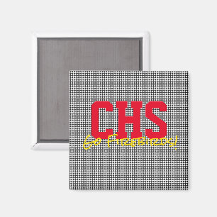 Imán Escuela INICIALES Equipo deportivo NOMBRE Fan