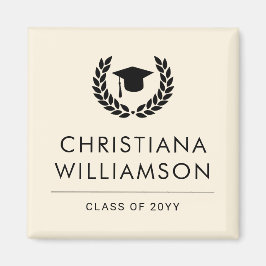 Imán Escuela personalizada y graduación universitaria e