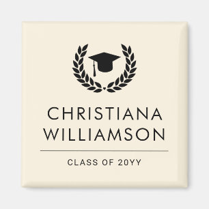 Imán Escuela personalizada y graduación universitaria e