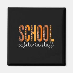 Imán Escuelas Cafetería Personal leopard Cae Otoño Grac