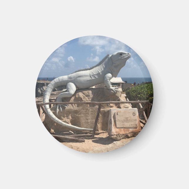 Imán Escultura de Iguana Isla Mujeres, México (Frente)