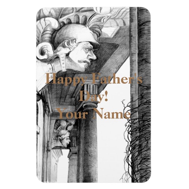 Imán Escultura del castillo Arte de lápiz (Vertical)