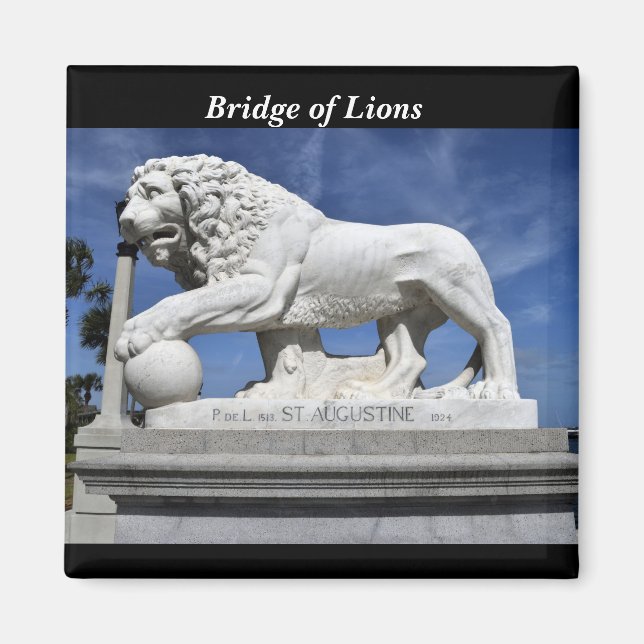 Imán Escultura del puente de leones (Frente)