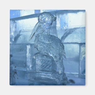 Imán Escultura helada pelicana, Quebec, Canadá