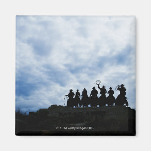 Imán escultura que te da la bienvenida a Dodge City Kan