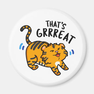 Imán Ese es un divertido muñeco de tigre gruñón