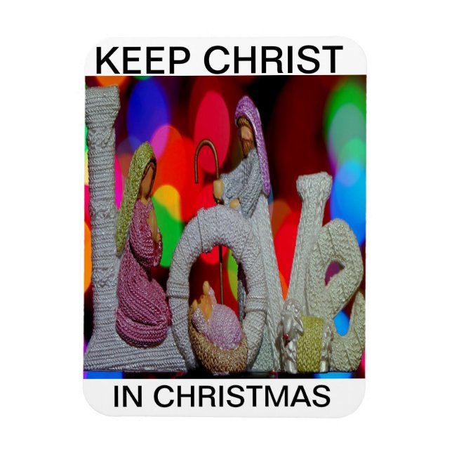 Imán Esencia de Navidad con amor del Belén (Vertical)
