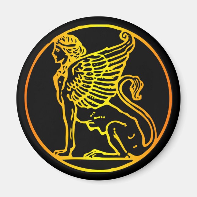 Imán Esfinge de oro (Frente)