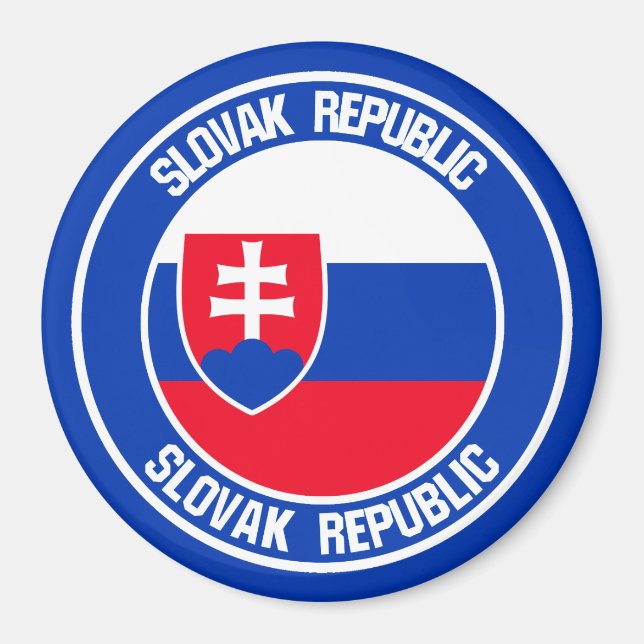 Imán Eslovaquia Round Emblem (Frente)