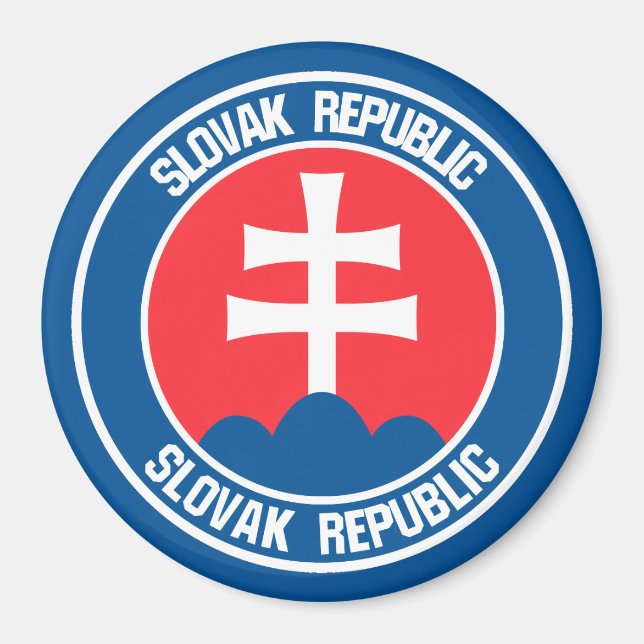 Imán Eslovaquia Round Emblem (Frente)