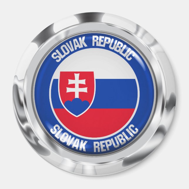 Imán Eslovaquia Round Emblem (Frente)