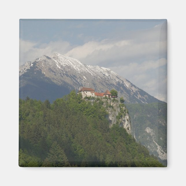 Imán ESLOVENIA, GORENJSKA, Bled: Castillo de Bled & 2 (Frente)