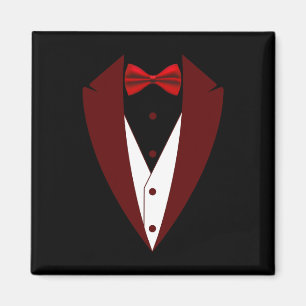 Imán Esmoquin con pajarita divertido - traje de novio d
