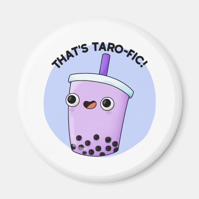 Imán Eso es divertido de Boba Tea Pun. (Frente)