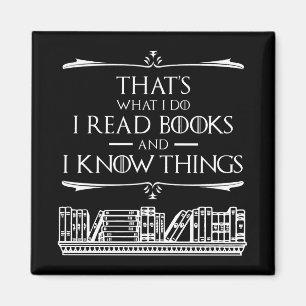 Imán Eso es lo que hago, leo libros y sé cosas