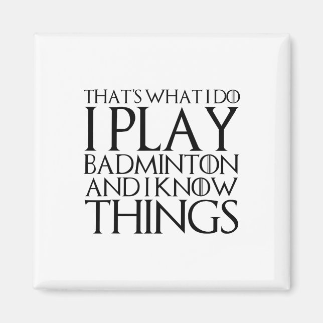 Imán Eso es lo que hago, toco bádminton y sé algo (Frente)