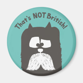 Imán "Eso no es británico" tom-cat con bigote