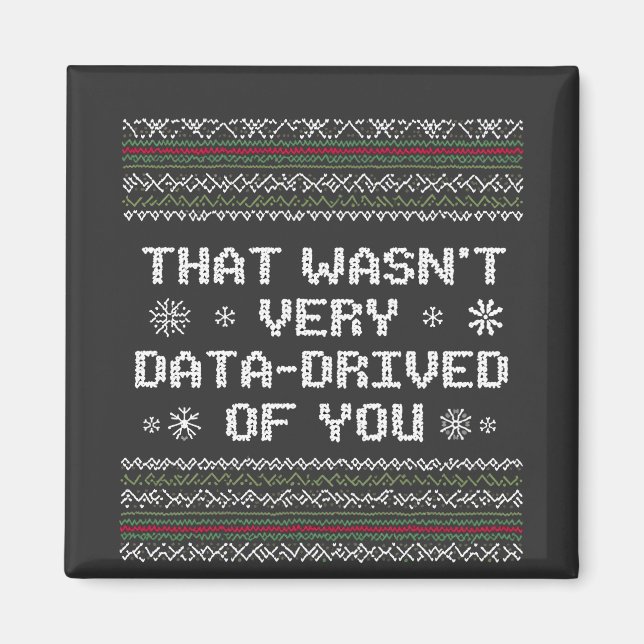 Imán Eso No Fue Muy Basado En Datos De Ti Nerd Navidad (Frente)