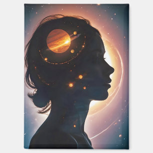 Imán Espacio de doble exposición cósmico Arte Universo