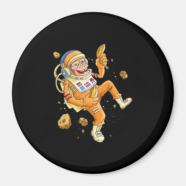 Imán Espacio de monos astronautas (Frente)