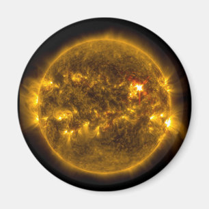 Imán Espacio exterior Sun con las llamaradas solares