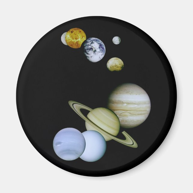 Imán Espacio magnético del sistema solar - Regalo de ci (Frente)