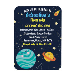 Imán Espacio Primer Viaje Fiesta de Cumpleaños Alrededo