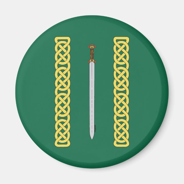 Imán Espada celta y arrojo antiguos (Frente)