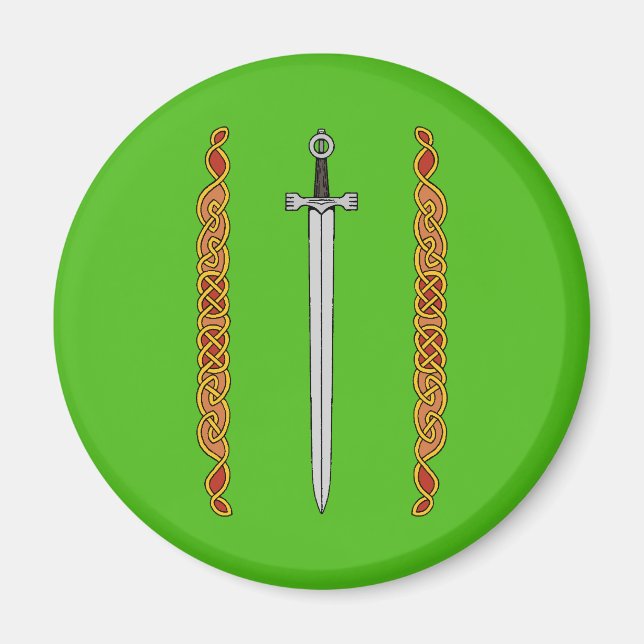 Imán Espada irlandesa y Knotwork (Frente)