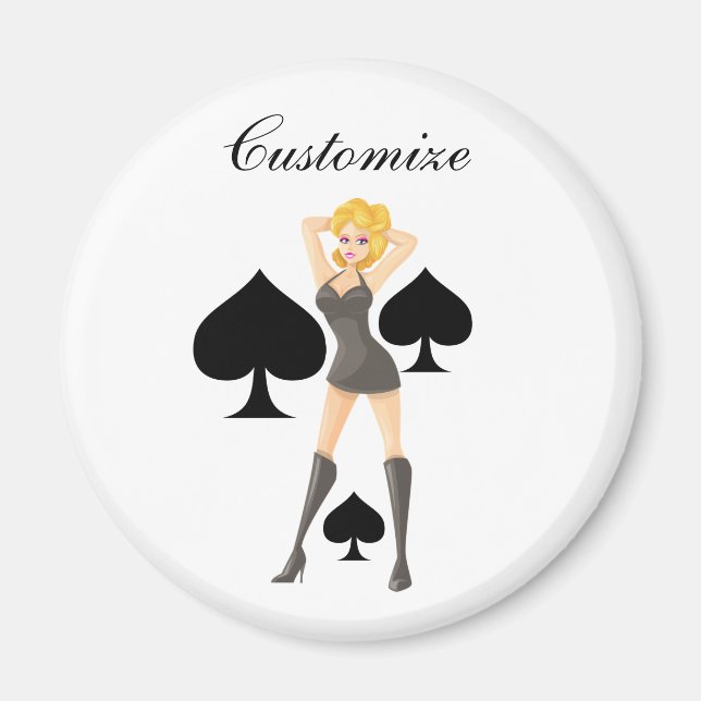 Imán Espadas negras Reina rubia Thunder_Cove (Frente)