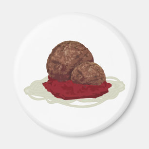 Imán Espagueti Y Bolas De Carne Con Salsa