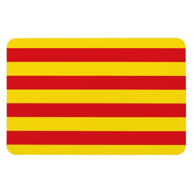 Imán España: Bandera de La Senyera (Horizontal)
