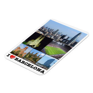 Imán España - Barcelona - I Love - Magnet
