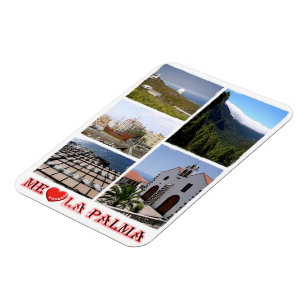 Imán España - Islas Canarias - La Palma - I Love - Magn