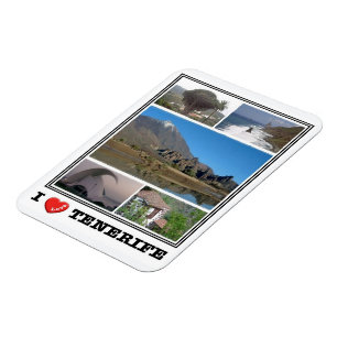 Imán España - Islas Canarias - Tenerife - I Love - Magn