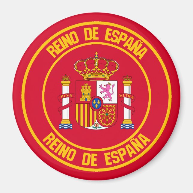 Imán España redonda Emblem (Frente)