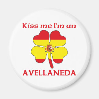 Imán Español personalizado me besa yo soy Avellaneda