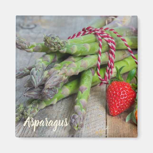 Imán Espárrago verde con fresa (Frente)
