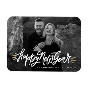 Imán Espectacular guión de Año Nuevo Feliz