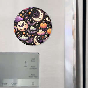 Imán Espectacular patrón de cielo nocturno de Halloween