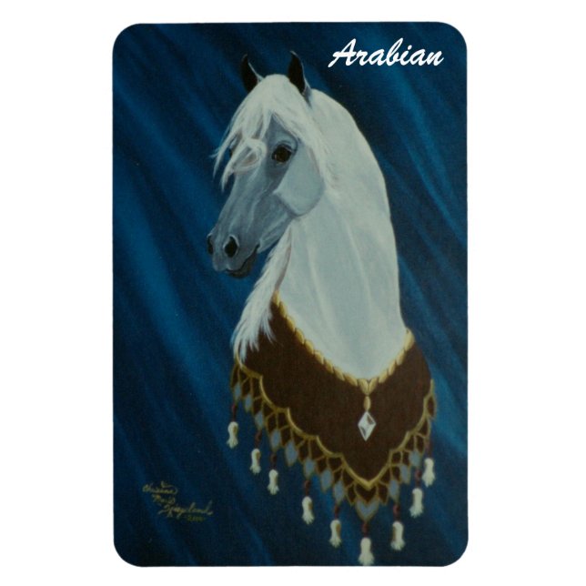 Imán Espectáculo árabe Horse Premium Magnet (Vertical)