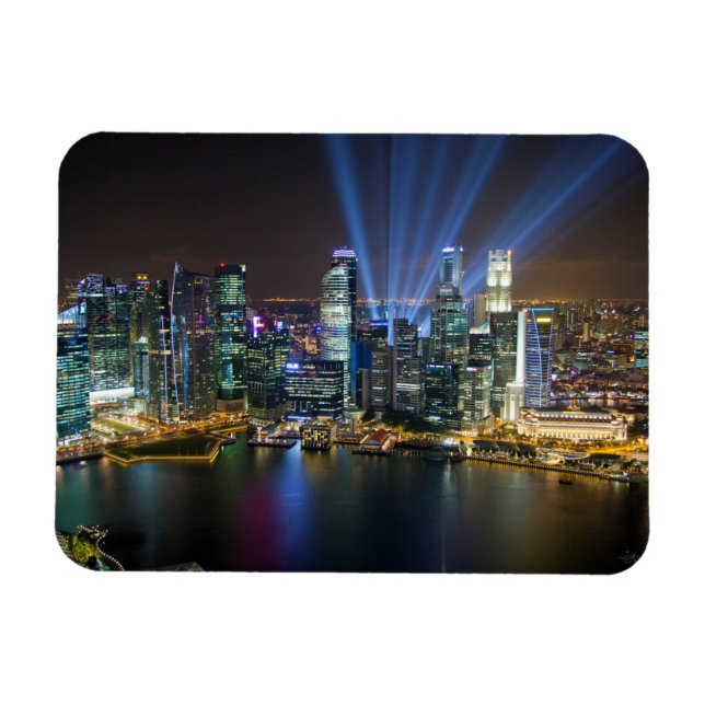 Imán Espectáculo de luces en el centro de Singapur (Horizontal)