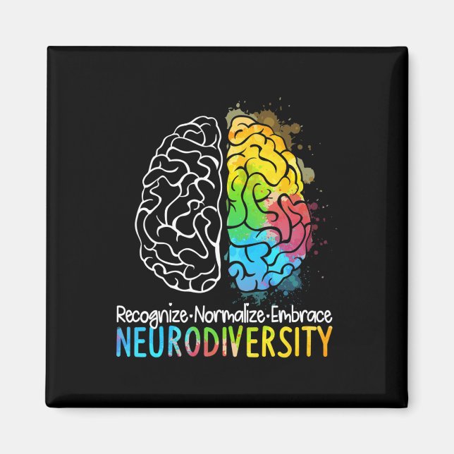 Imán Espectro de autismo de neurodiversidad Asd Adhd Ra (Frente)
