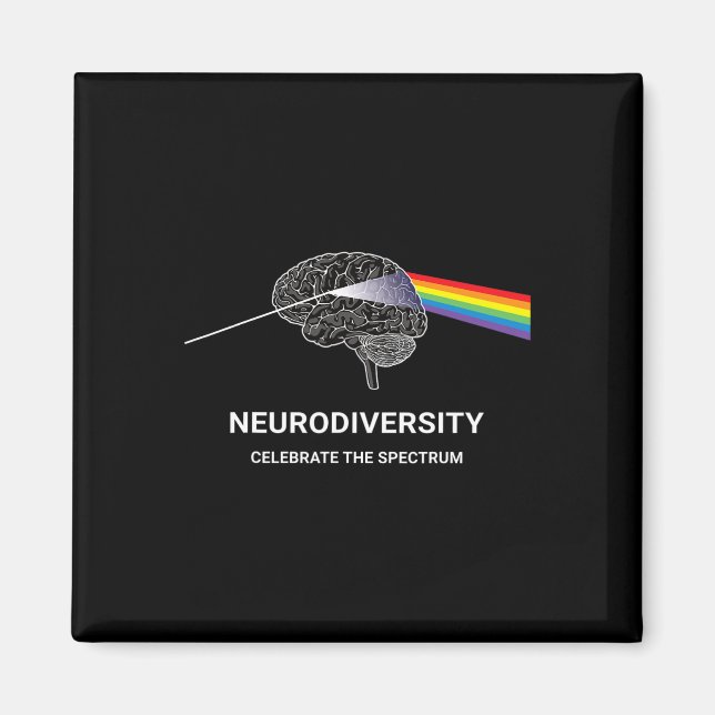 Imán Espectro de autismo de neurodiversidad Asd Adhd Ra (Frente)