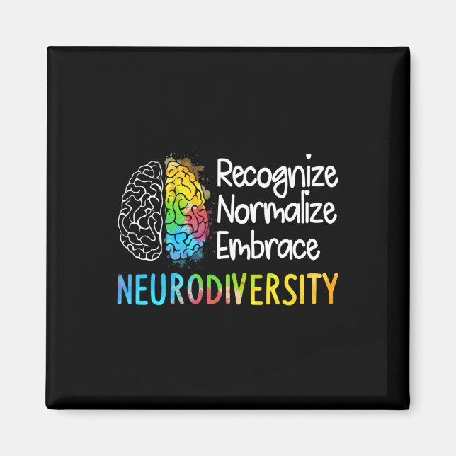 Imán Espectro de autismo de neurodiversidad Asd Adhd Ra (Frente)