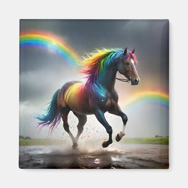 Imán Espectro de gracia: Caballo arcoiris bajo las arco (Frente)