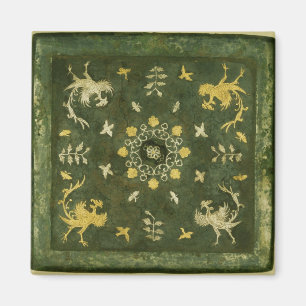 Imán Espejo, bronce con espalda lacada